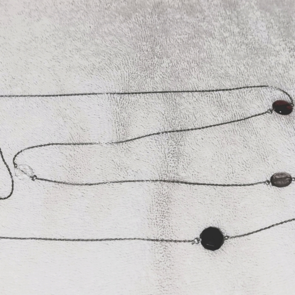 Silver costume necklace